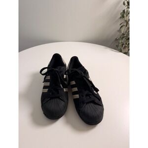 Adidas Superstar Sneakers Women Size 7 Black Excellent Suede Shell Toe Shoes